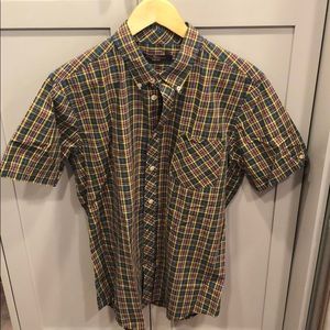 Short sleeve Ben Sherman plaid shirt. Large